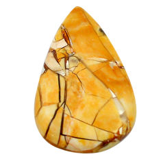 38.15cts brecciated mookaite (australian jasper) 41x26 pear loose gemstone s3439