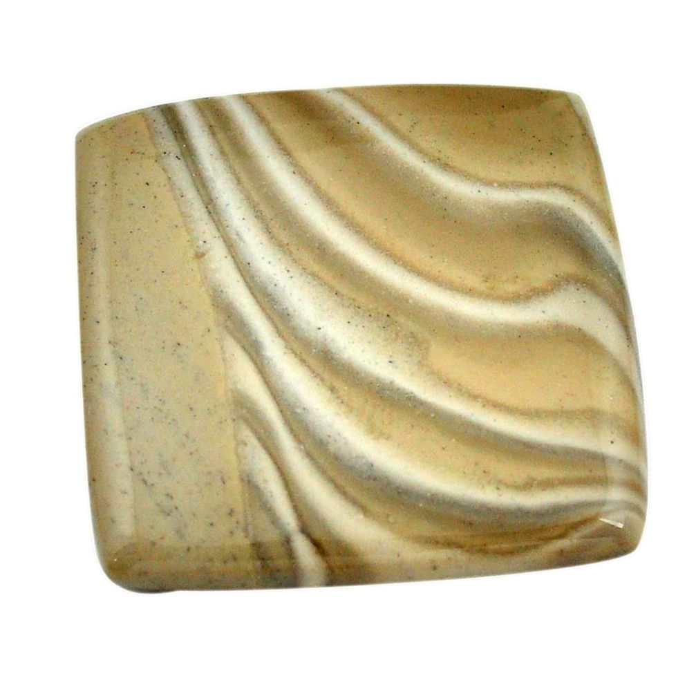 Natural 74.45cts striped flint ohio grey 37x36 mm cushion loose gemstone s3441