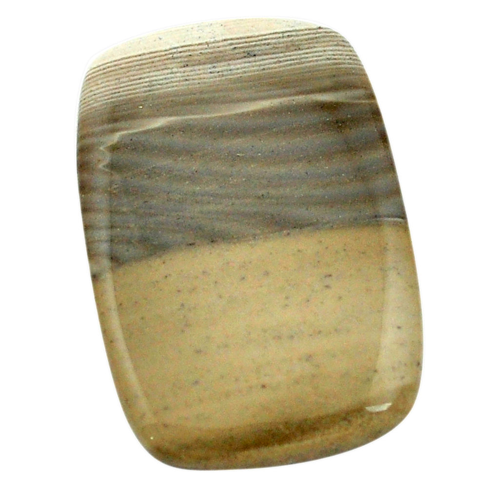 Natural 52.40cts striped flint ohio grey 40x26 mm octagan loose gemstone s3443