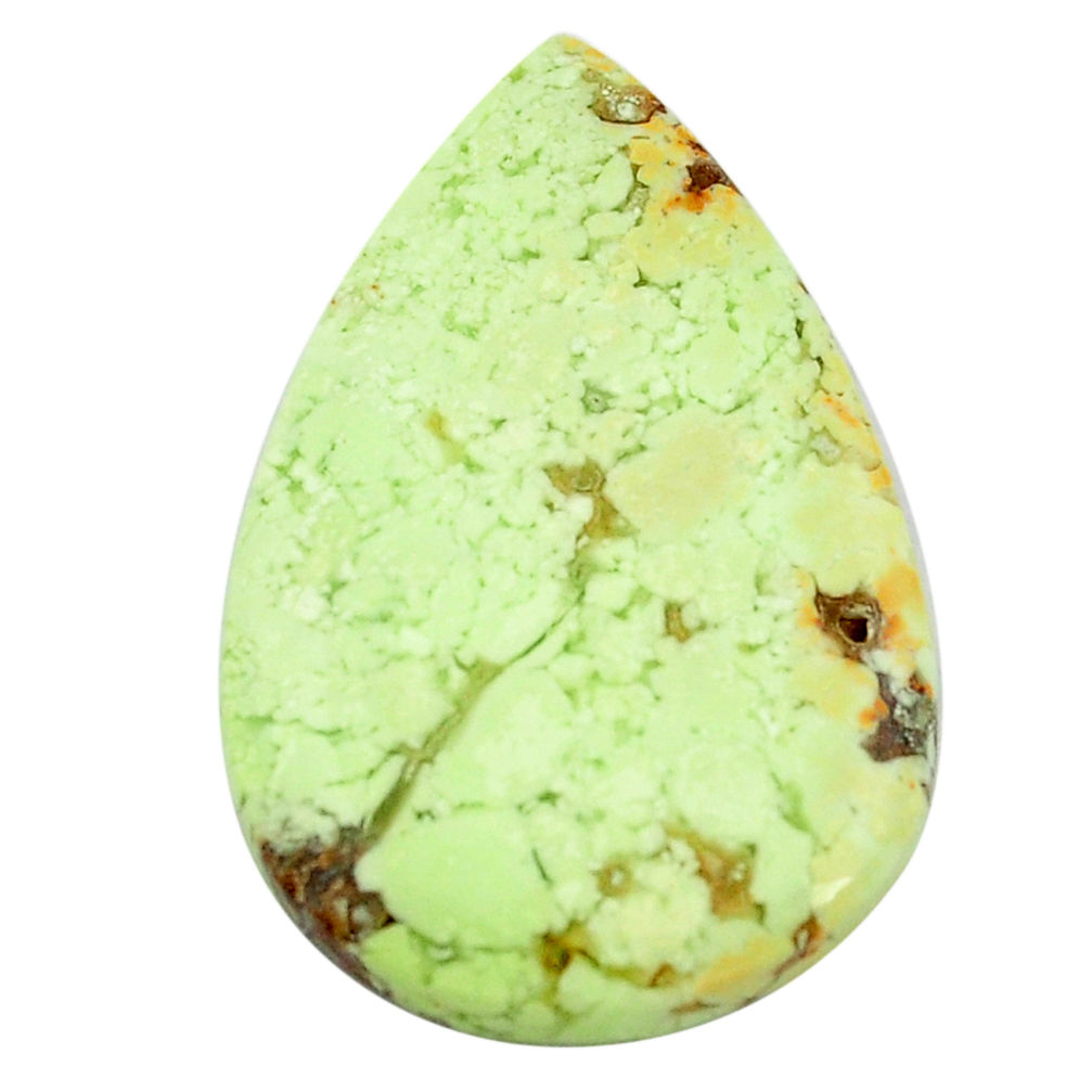 Natural 49.35cts chrysoprase lemon 41x26 mm pear loose gemstone s3477