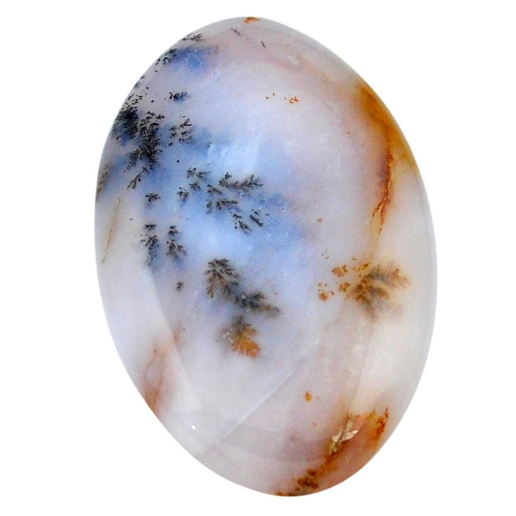 45.15cts scenic russian dendritic agate 40x26 mm oval loose gemstone s3492