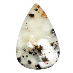 53.10cts scenic russian dendritic agate 49x28 mm pear loose gemstone s3495