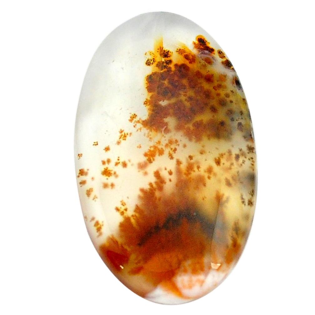 43.15cts scenic russian dendritic agate 40x23 mm oval loose gemstone s3500