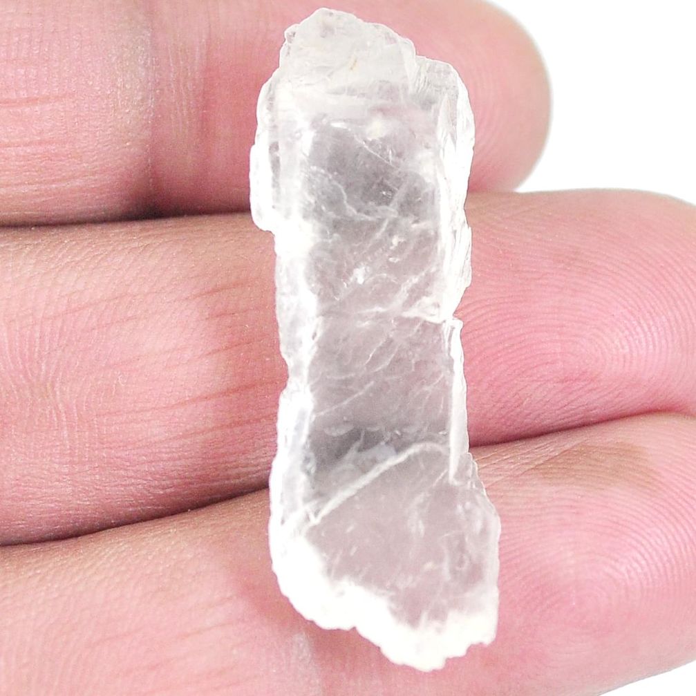 Natural 22.35cts petalite rough white 36x12 mm fancy loose gemstone s3941