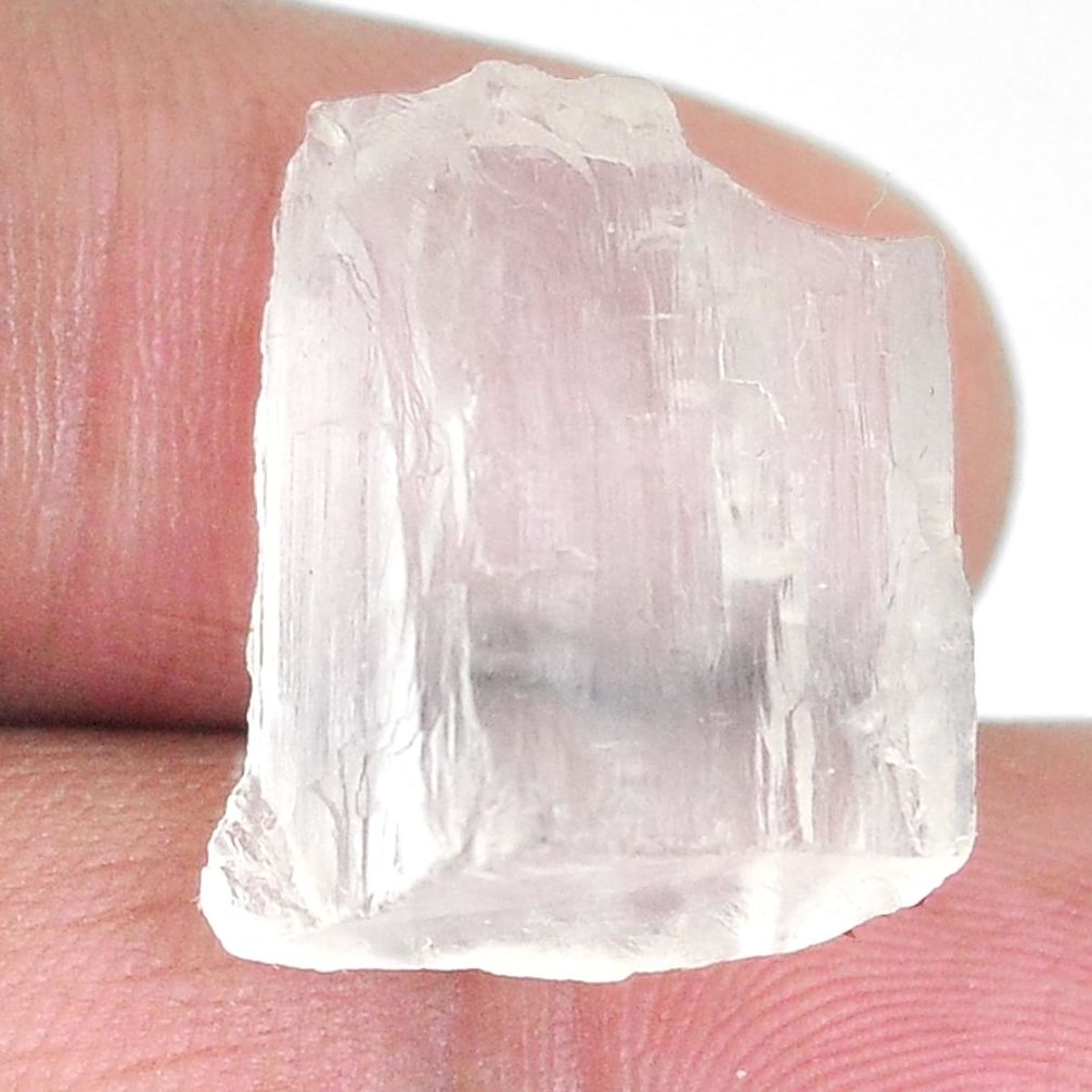 Natural 14.45cts petalite rough white 18x15 mm fancy loose gemstone s3944