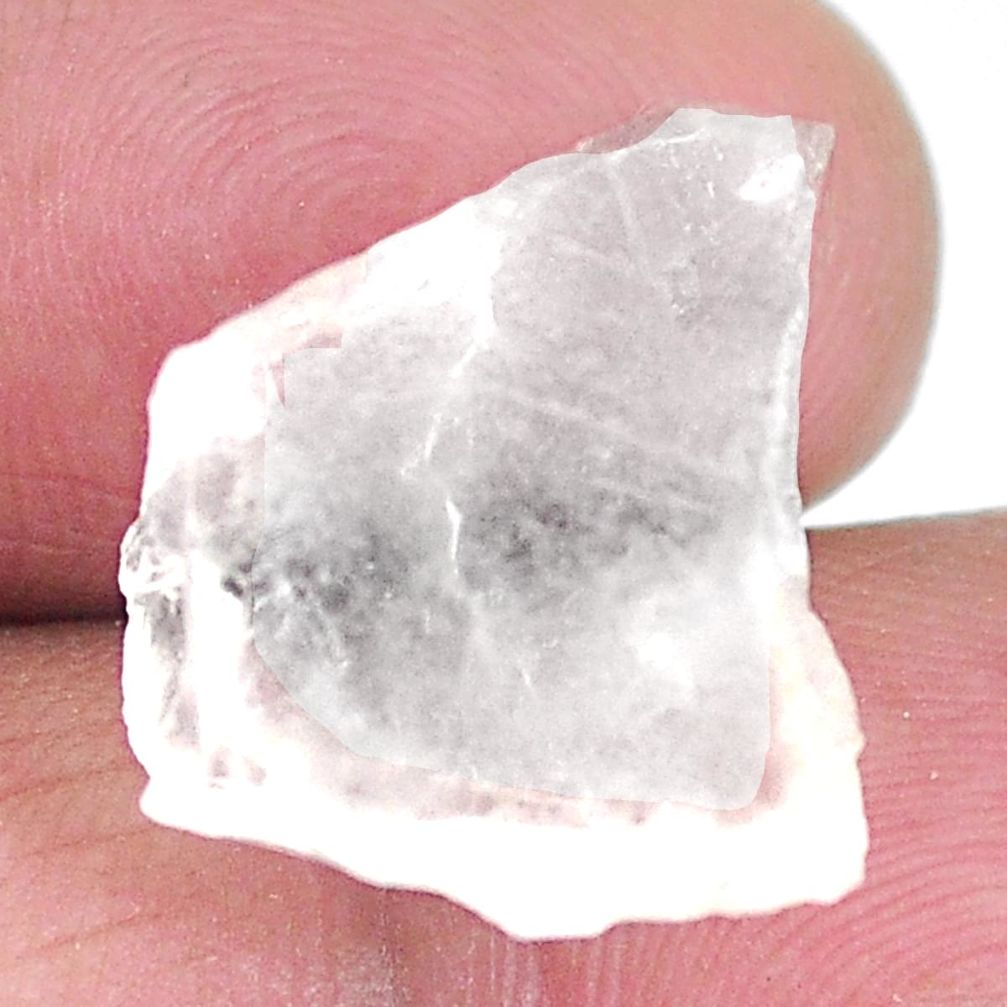 Natural 15.15cts petalite rough white 17x15 mm fancy loose gemstone s3952