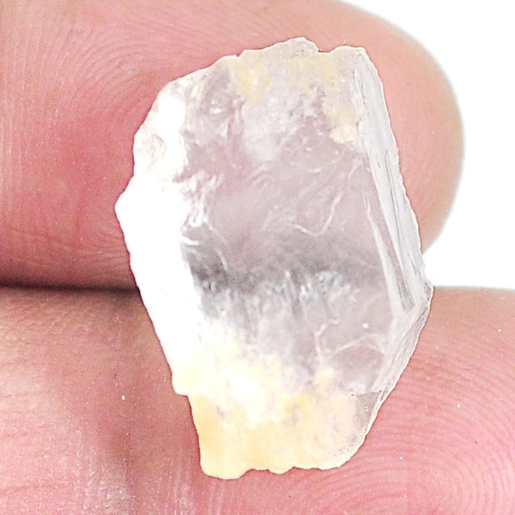 Natural 14.20cts petalite rough white 18x13 mm fancy loose gemstone s3953