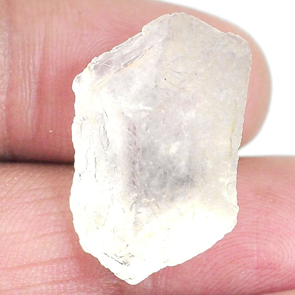 Natural 18.45cts petalite rough white 24x11 mm fancy loose gemstone s3957