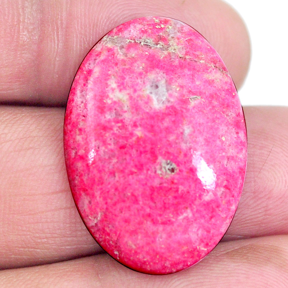 Natural 23.80cts thulite (unionite, pink zoisite) 28x19 mm loose gemstone s4171