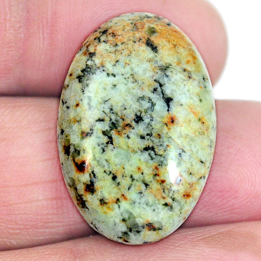 Natural 16.85cts norwegian turquoise green 26x17 mm oval loose gemstone s4204