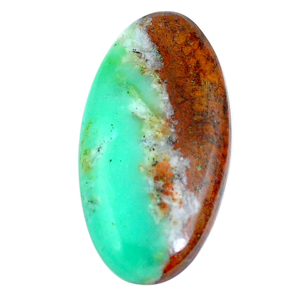 Natural 19.80cts boulder chrysoprase brown 32x16 mm oval loose gemstone s4221