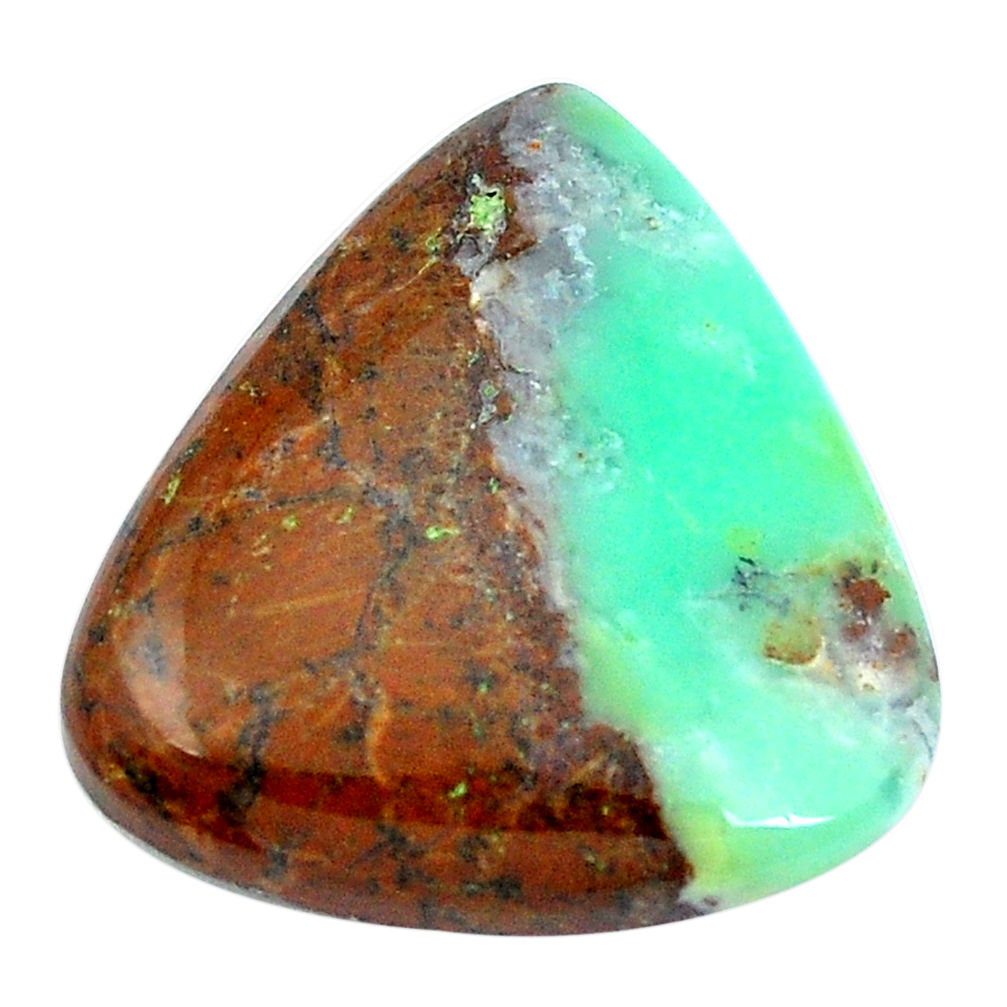 Natural 24.80cts boulder chrysoprase brown 26x24 mm heart loose gemstone s4225