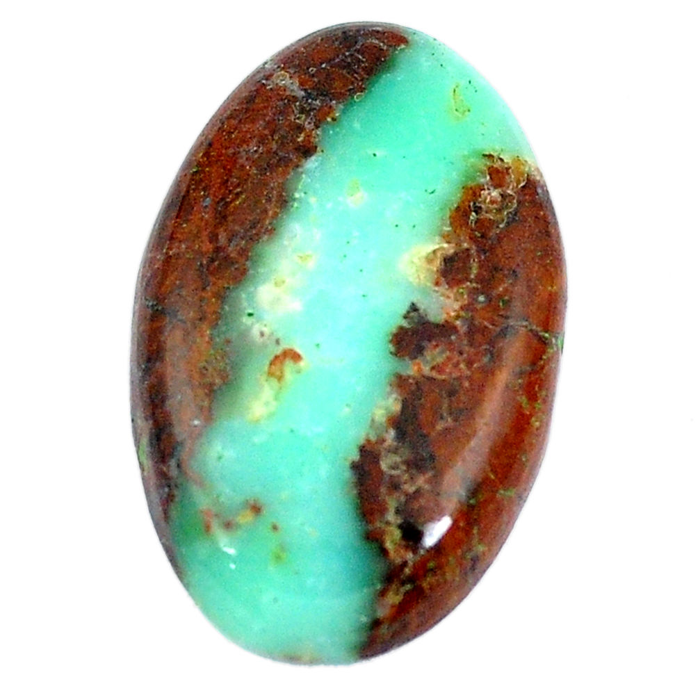 Natural 20.75cts boulder chrysoprase brown 28x17 mm oval loose gemstone s4229