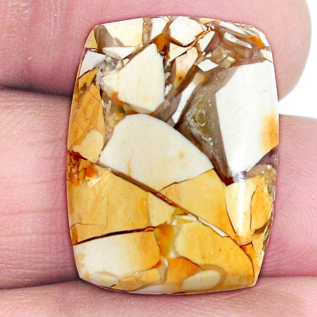14.80cts brecciated mookaite (australian jasper) 23x17 mm loose gemstone s4247