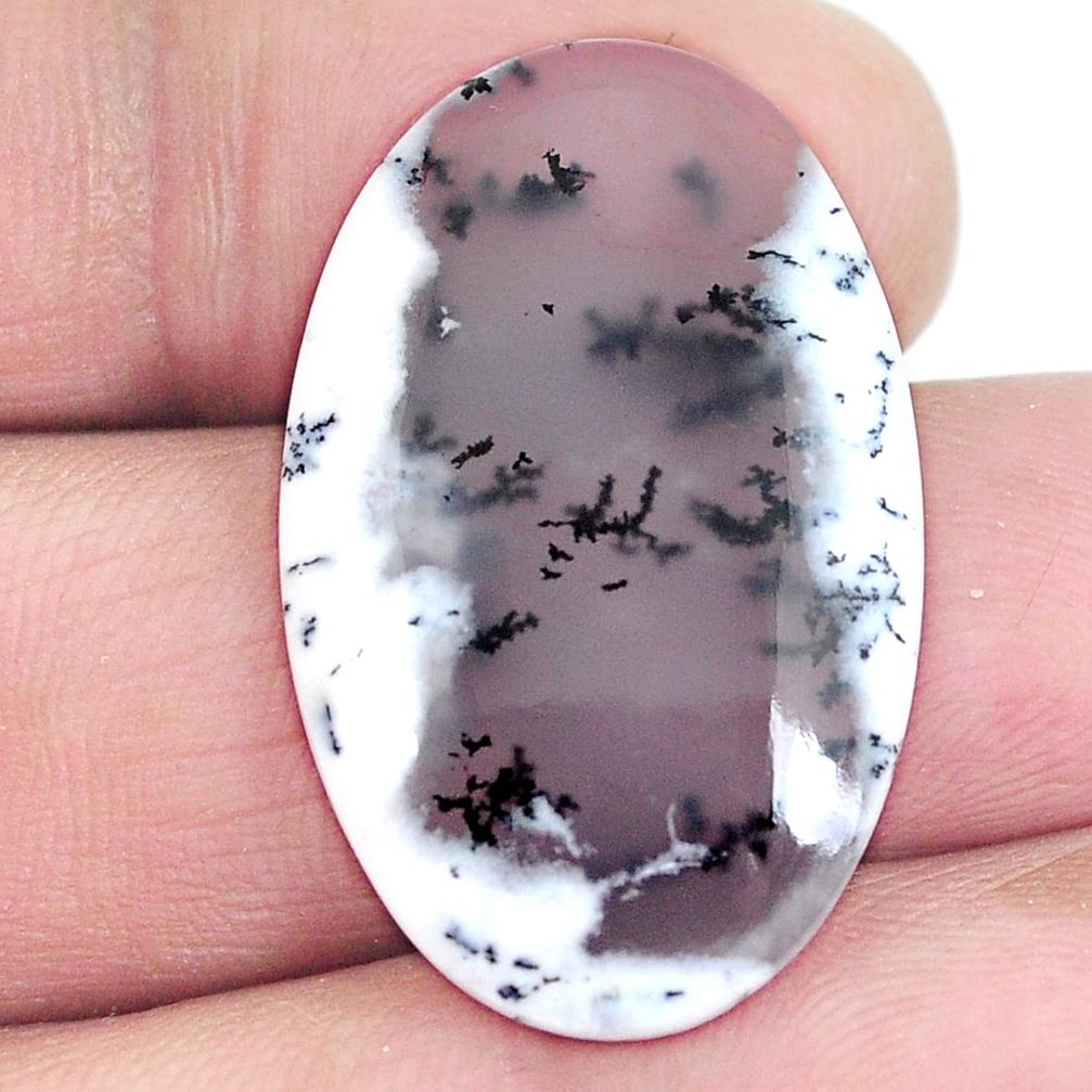 Natural 17.90cts dendrite opal (merlinite) 30x19 mm oval loose gemstone s4268