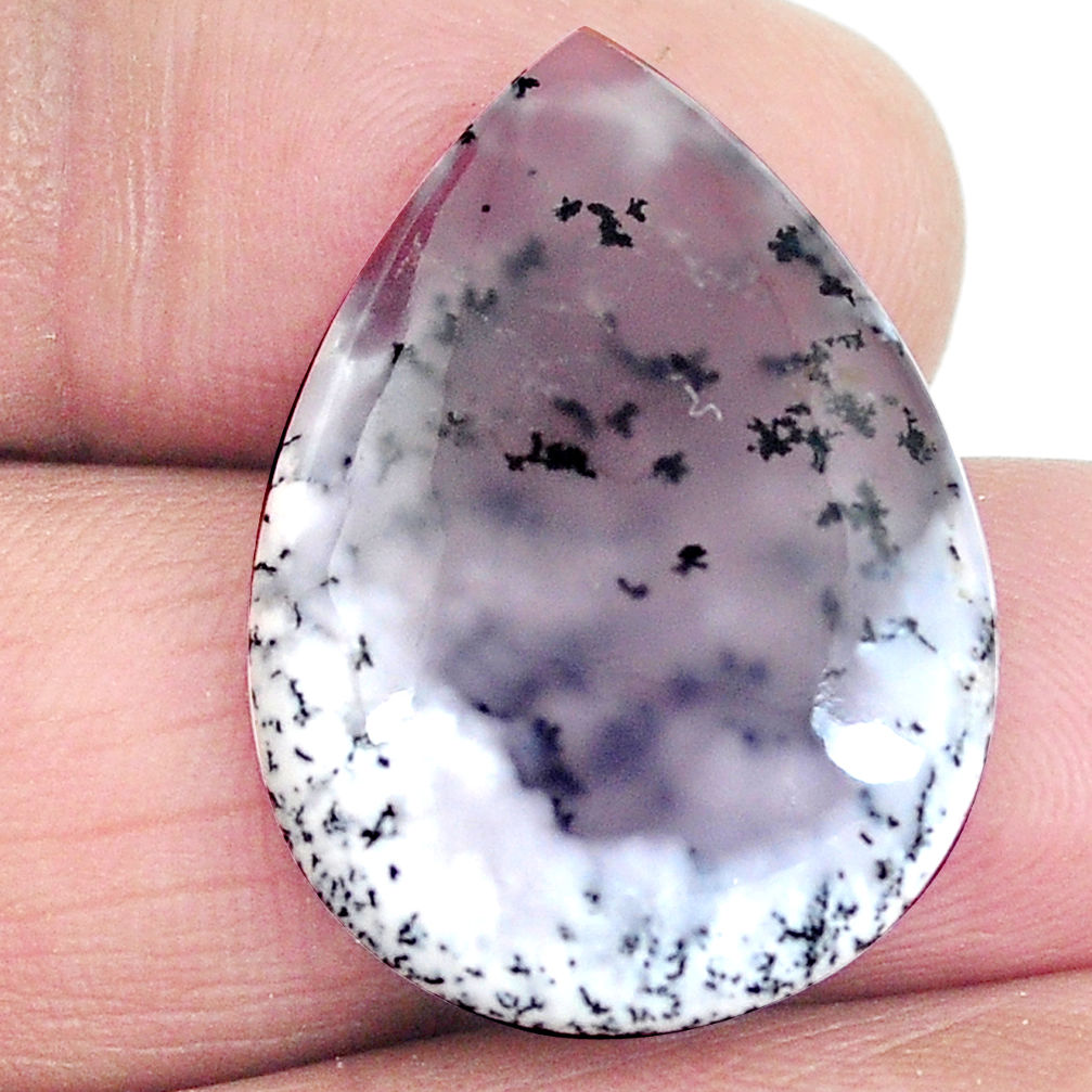 Natural 16.10cts dendrite opal (merlinite) 27x20 mm pear loose gemstone s4270