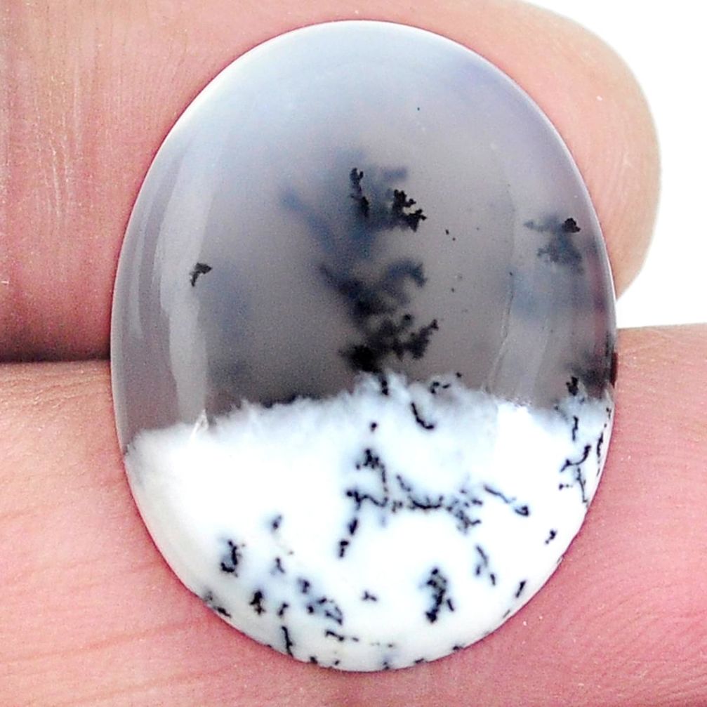 Natural 17.05cts dendrite opal (merlinite) 24x18 mm oval loose gemstone s4278