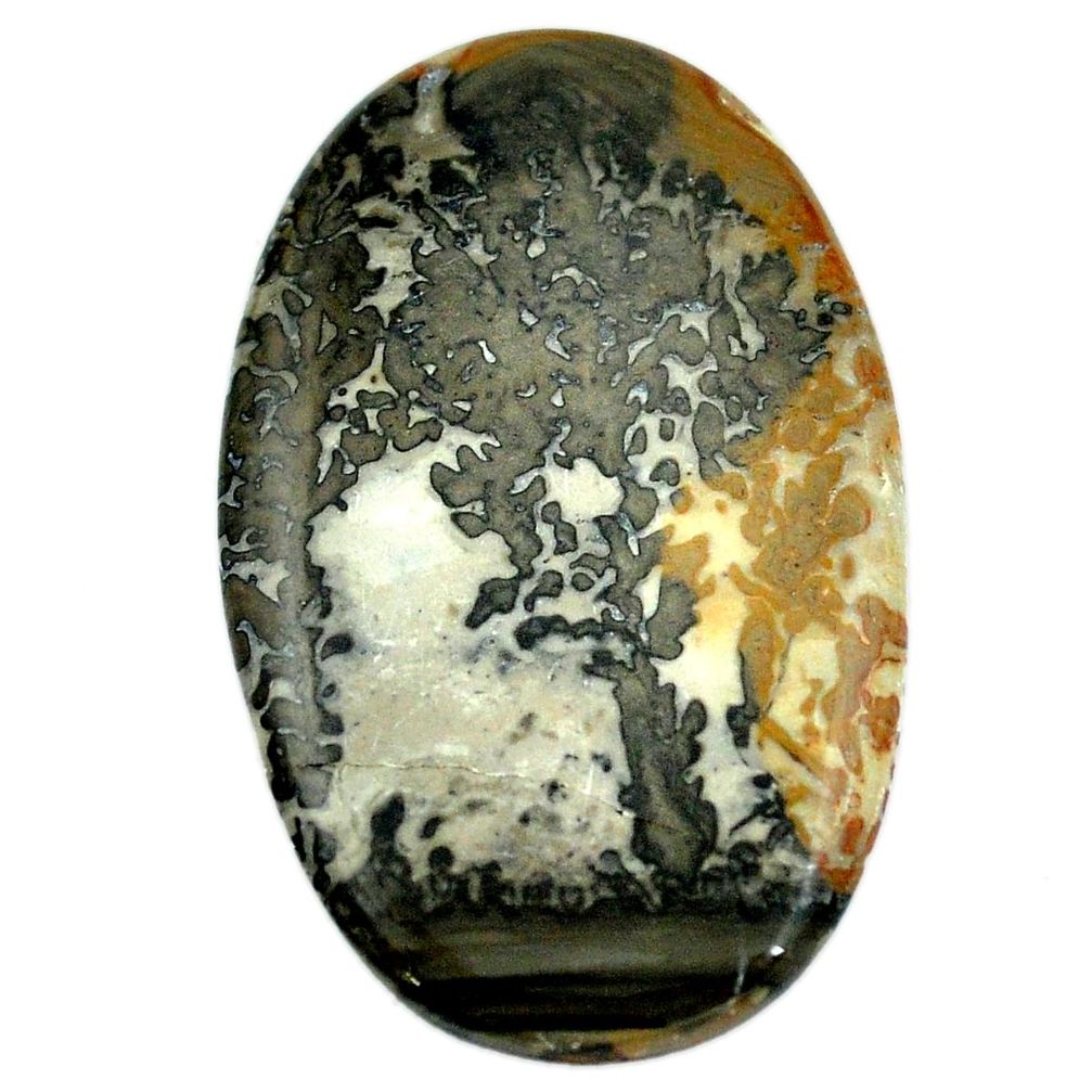48.80ct cotham landscape marble brown cabochon 48x29mm oval loose gemstone s4445