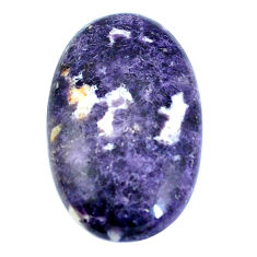 Natural 37.35cts lepidolite purple cabochon 37x22 mm oval loose gemstone s4482