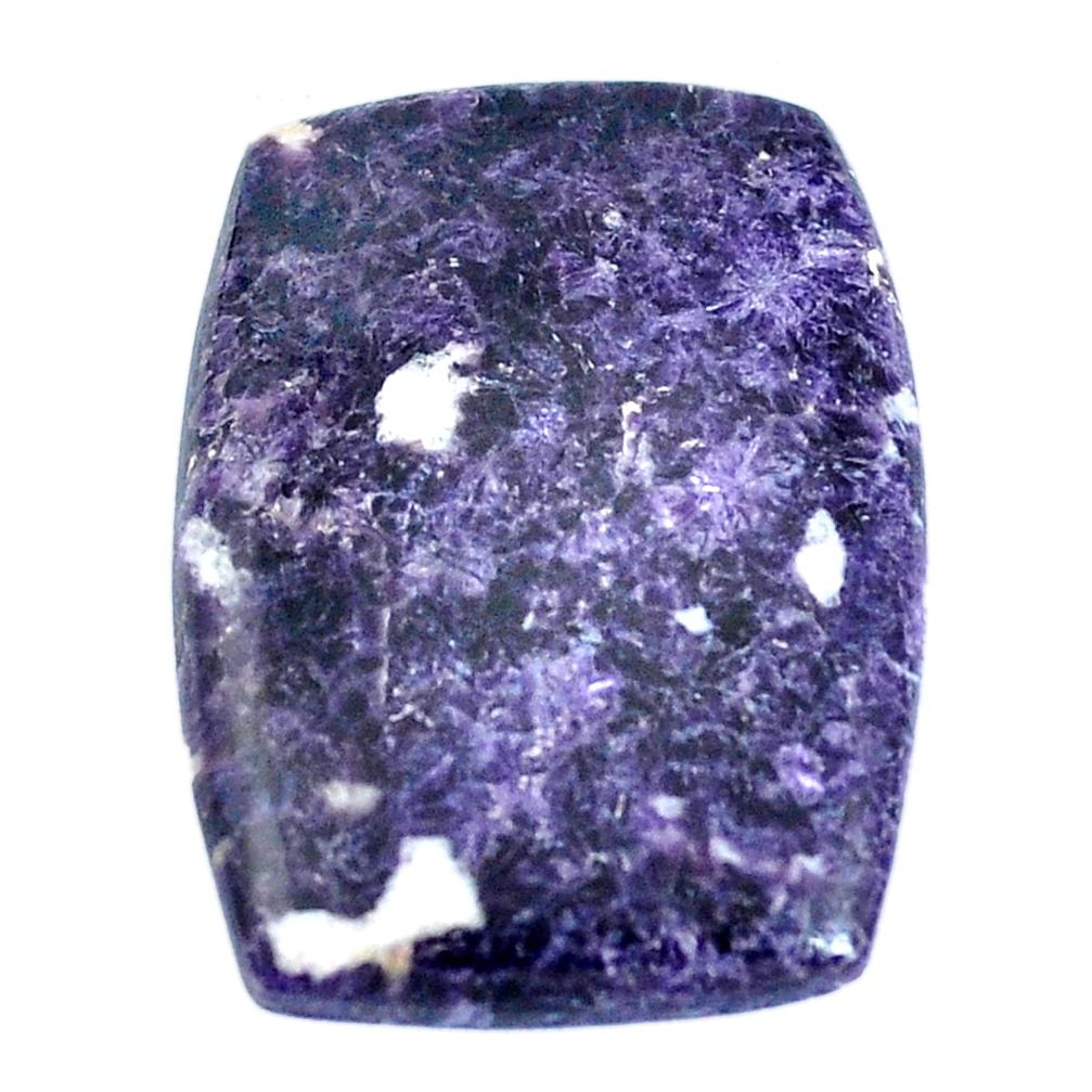 Natural 35.10cts lepidolite purple cabochon 34x24mm octagan loose gemstone s4486