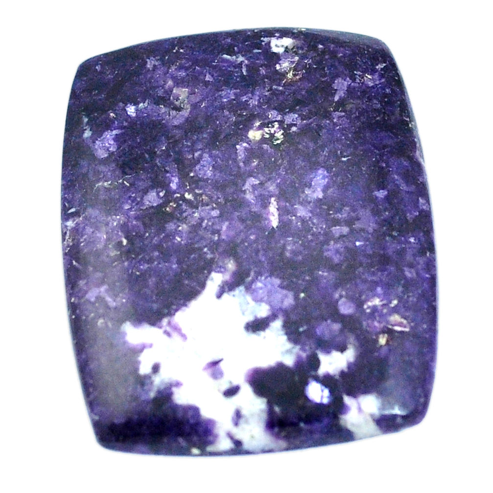 Natural 41.30cts lepidolite purple cabochon 36x28mm octagan loose gemstone s4488