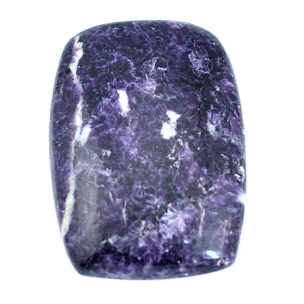Natural 31.30cts lepidolite purple cabochon 31x20mm octagan loose gemstone s4496