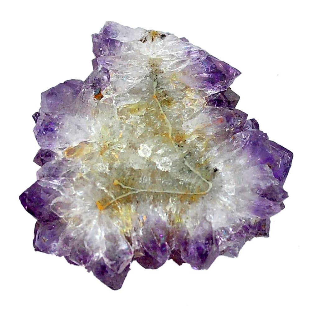 Natural 35.95cts amethyst flower stalactite purple 29x28 mm loose gemstone s4667