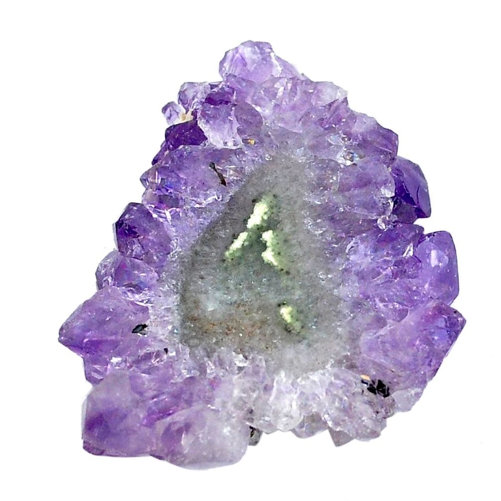 Natural 29.90cts amethyst flower stalactite purple 31x25 mm loose gemstone s4668