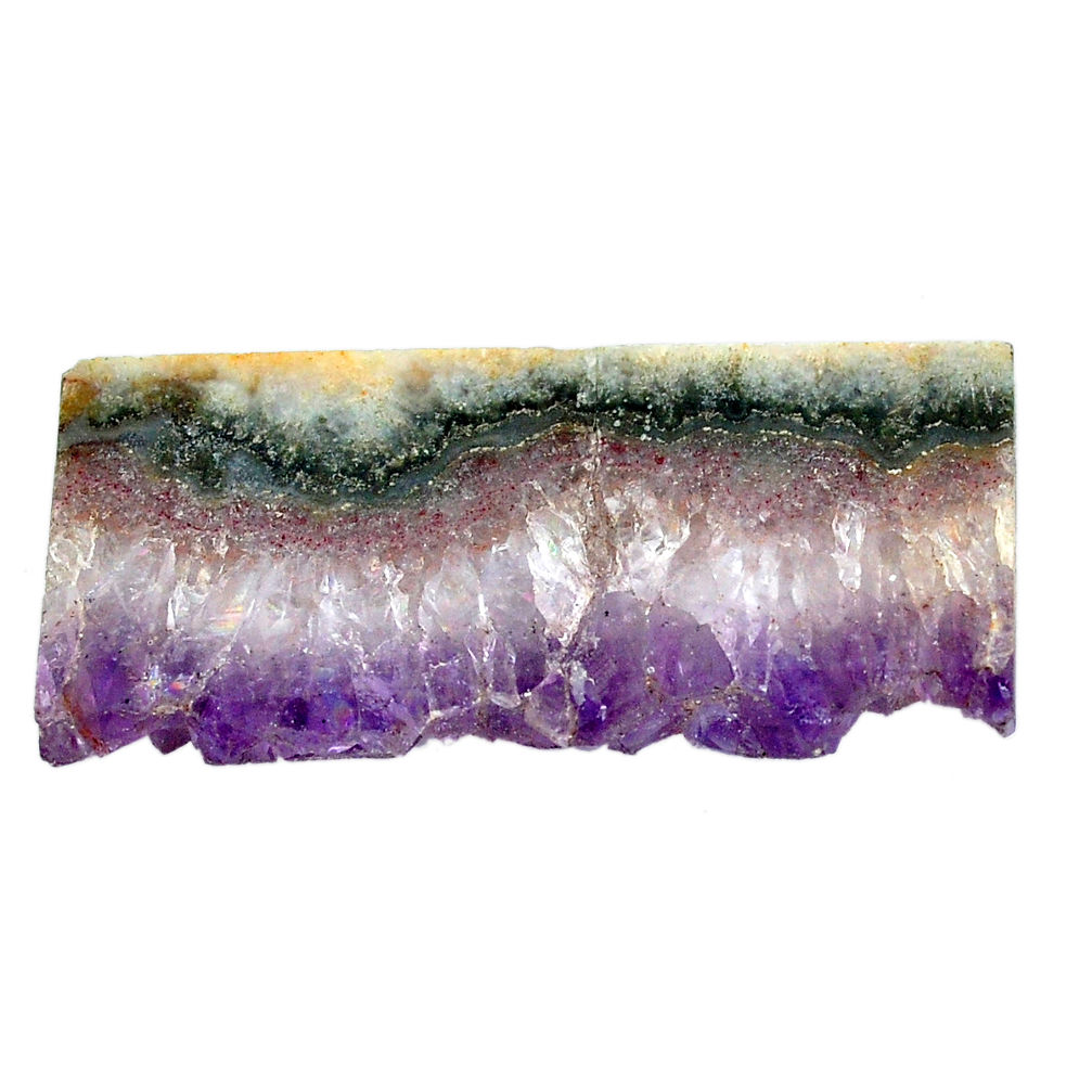 Natural 33.95cts amethyst cluster slice druzy 41x18 mm loose gemstone s4675
