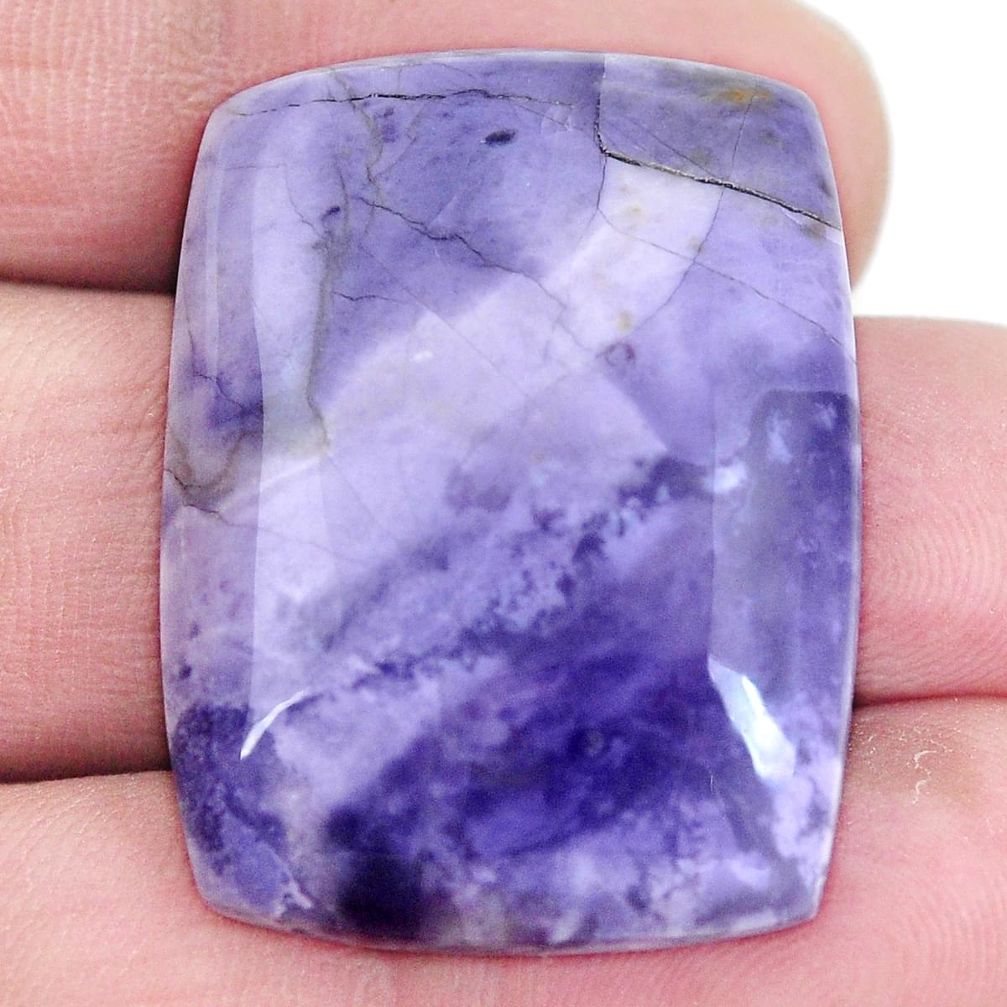 Natural 38.15cts tiffany stone purple 32x23 mm octagan loose gemstone s4882