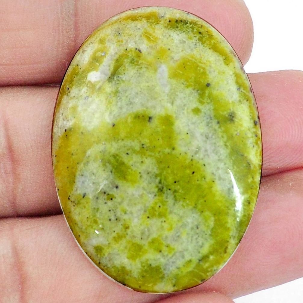 Natural 41.30cts lizardite (meditation stone) 38x28 mm oval loose gemstone s4923