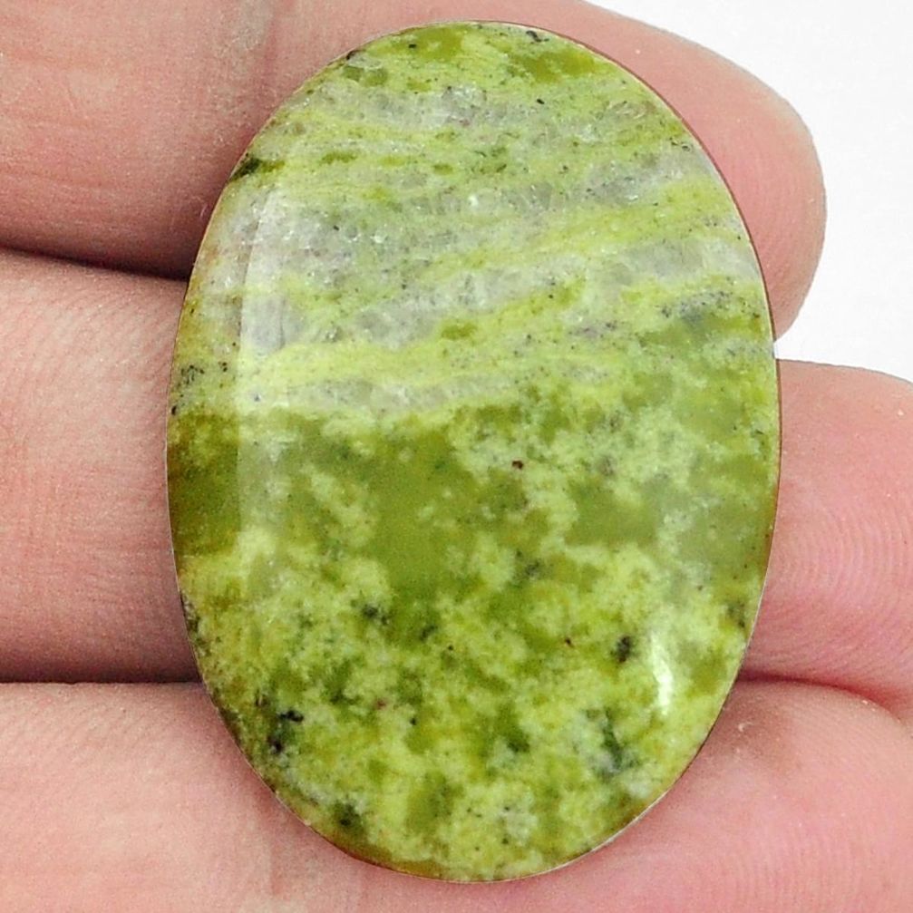 Natural 31.15cts lizardite (meditation stone) 35x24 mm oval loose gemstone s4924