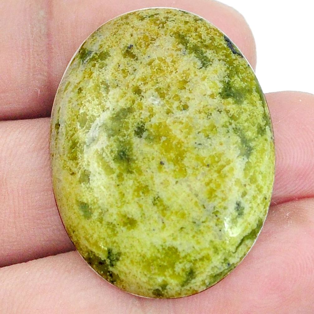 Natural 35.10cts lizardite (meditation stone) 35x25 mm oval loose gemstone s4926