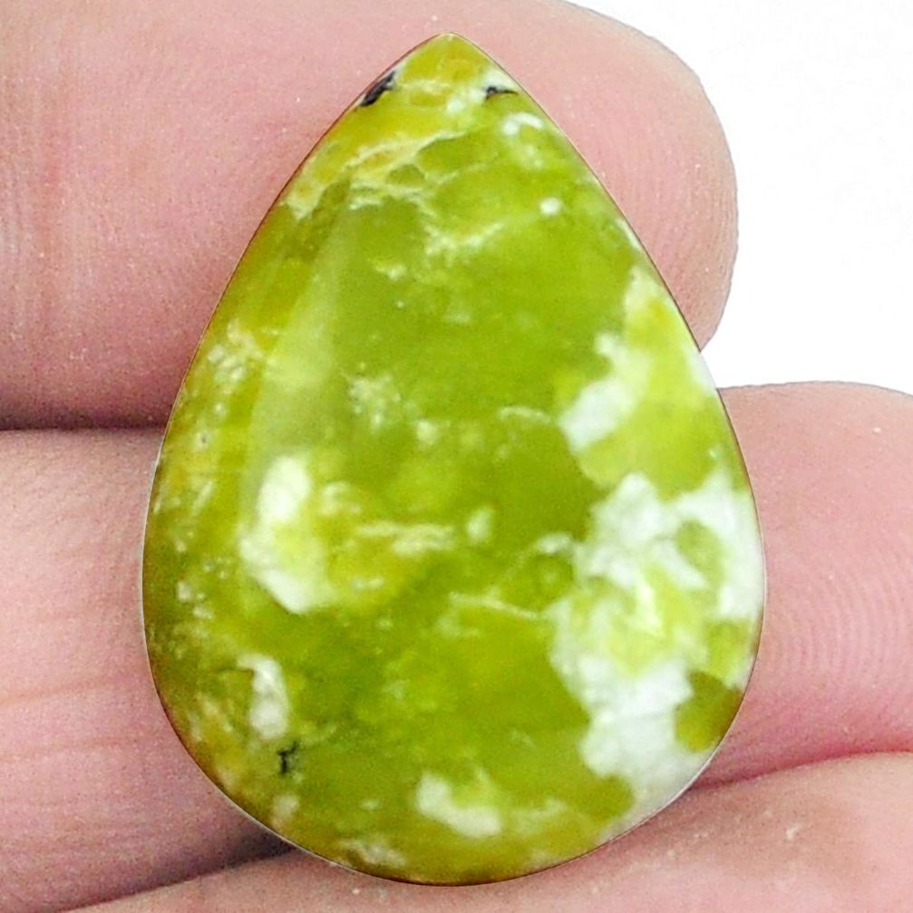 Natural 21.15cts lizardite (meditation stone) 26x18 mm pear loose gemstone s4929