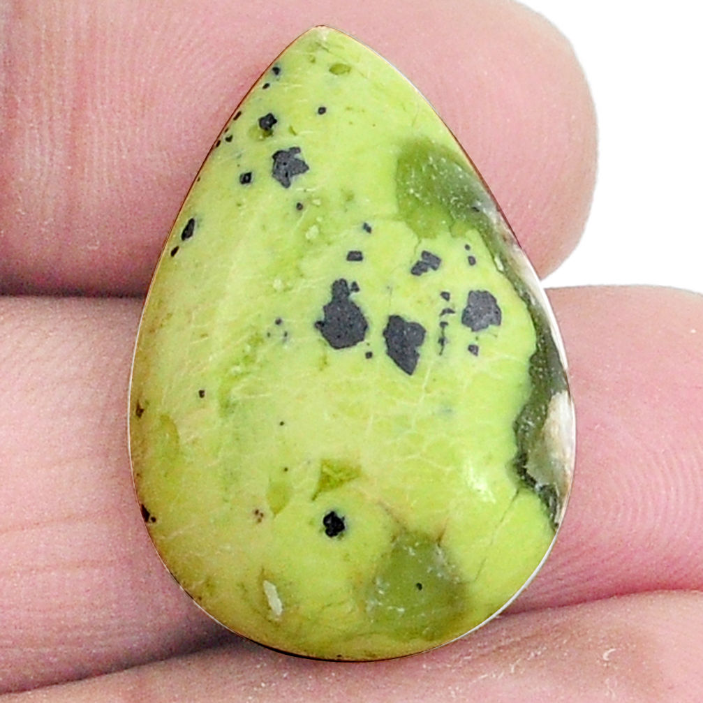 Natural 17.25cts lizardite (meditation stone) 25x17 mm pear loose gemstone s4932