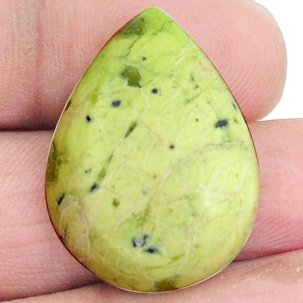 Natural 22.05cts lizardite (meditation stone) 27x19 mm pear loose gemstone s4933