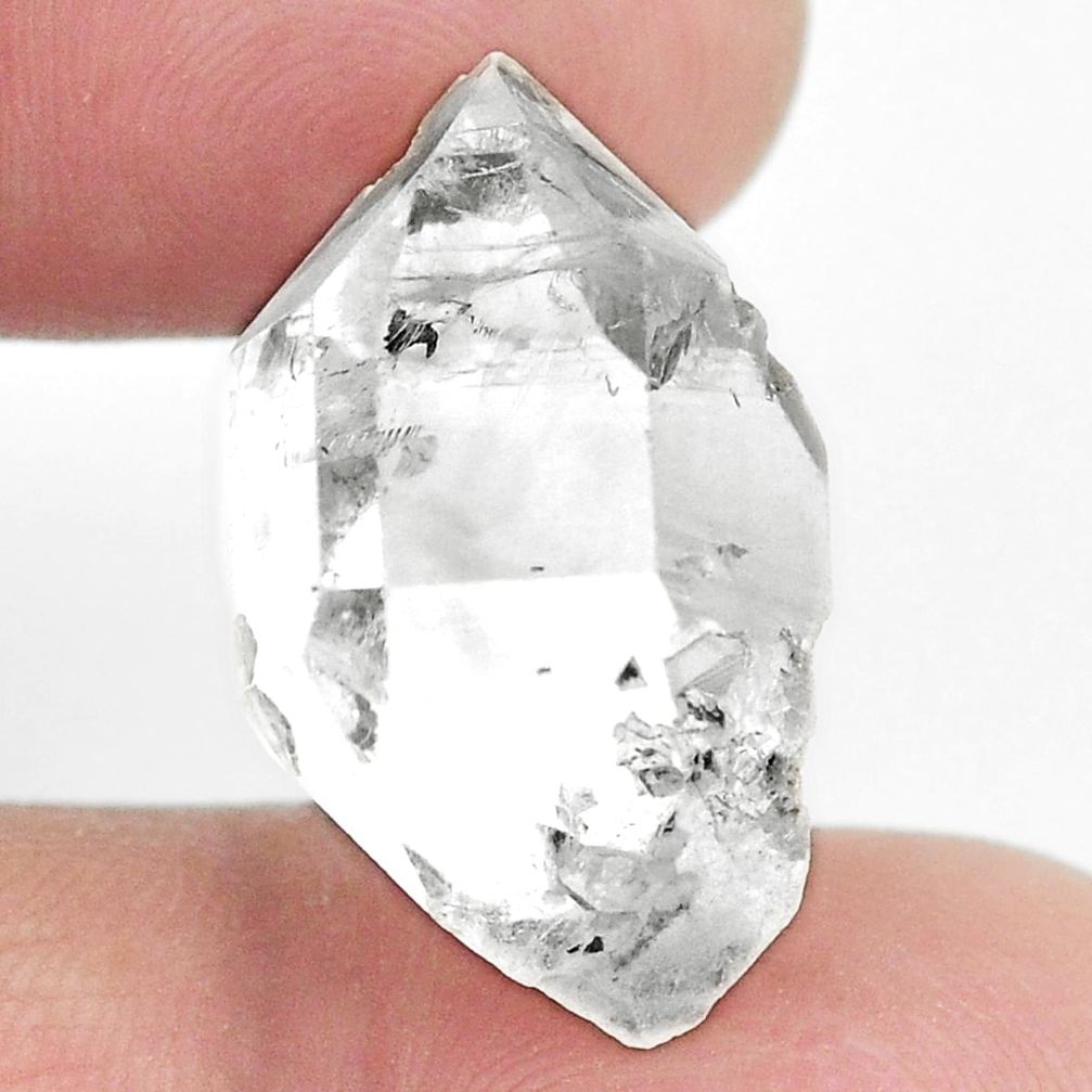 Natural herkimer diamond white rough 24x14 mm fancy loose gemstone s4993