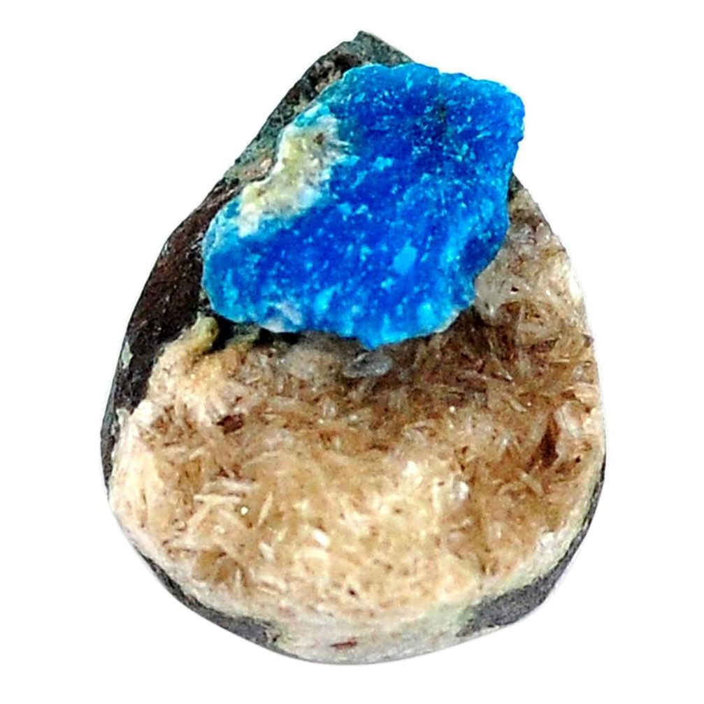 Natural 9.45cts cavansite blue rough 17.5x13.5 mm fancy loose gemstone s5122