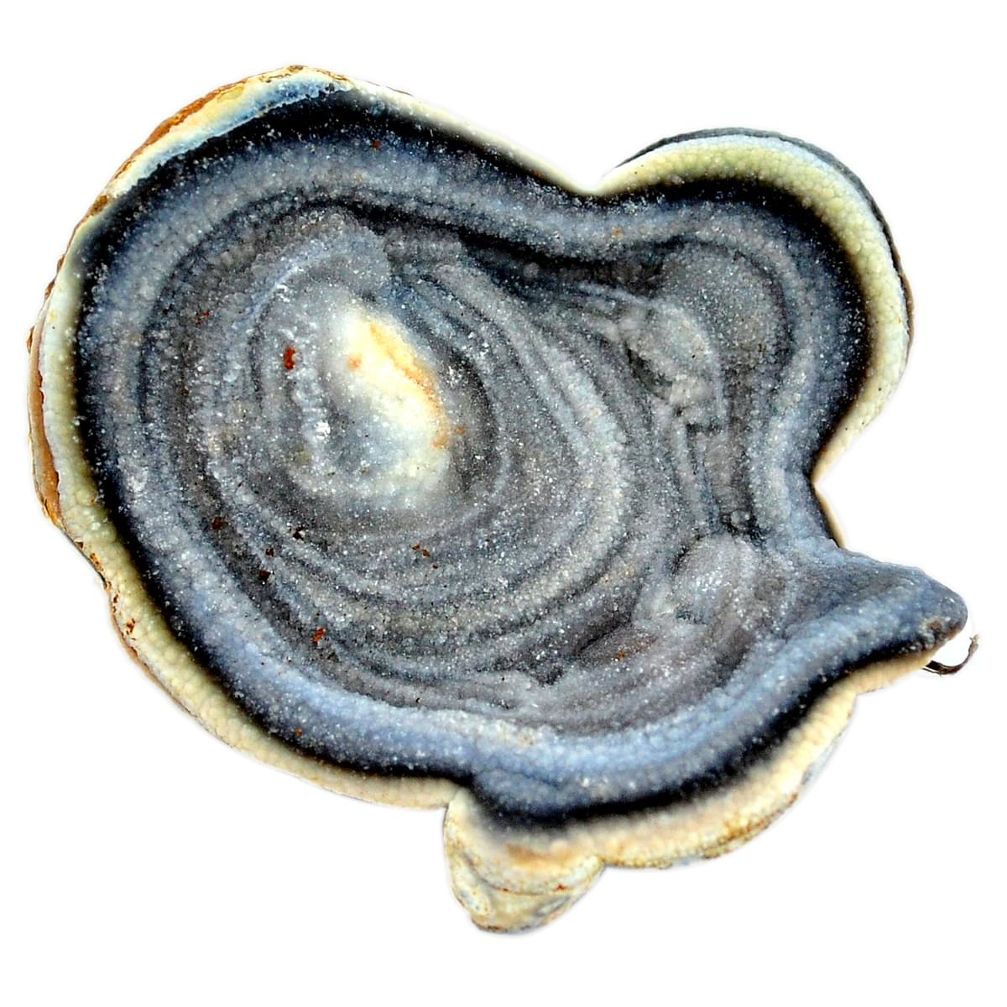 Natural desert druzy (chalcedony rose) grey 43x40 mm fancy loose gemstone s5154