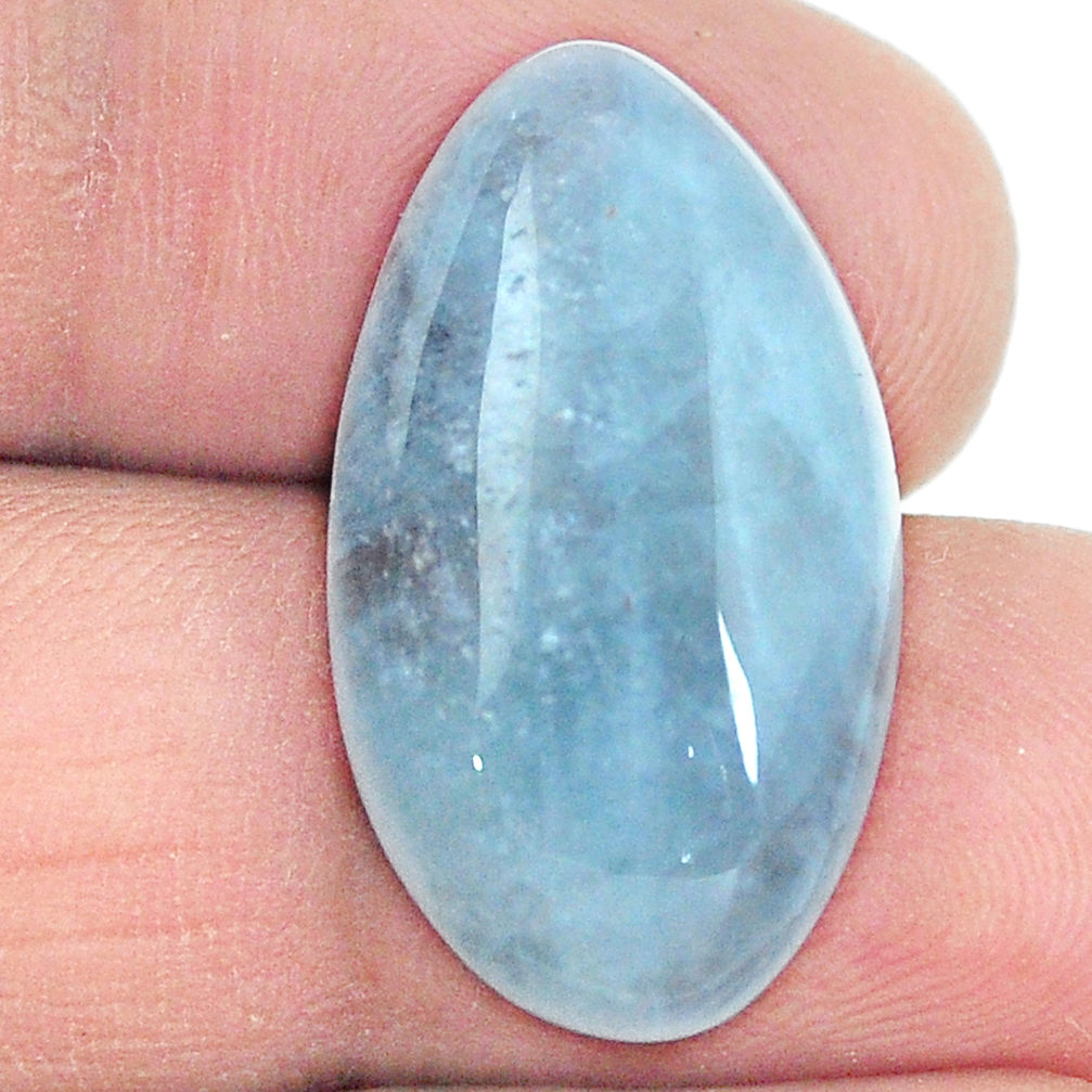 Natural 17.15cts aquamarine blue cabochon 25x14 mm oval loose gemstone s5267