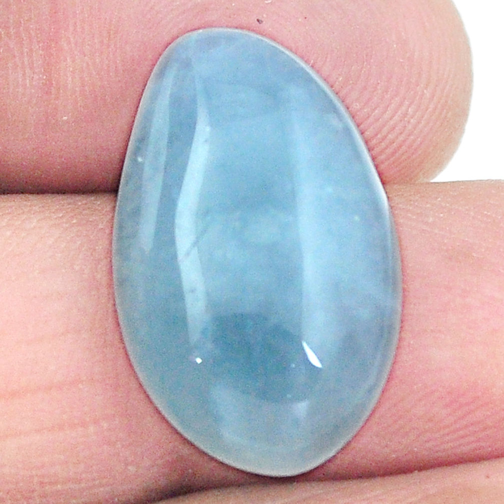 Natural 14.15cts aquamarine blue cabochon 22x14 mm oval loose gemstone s5270