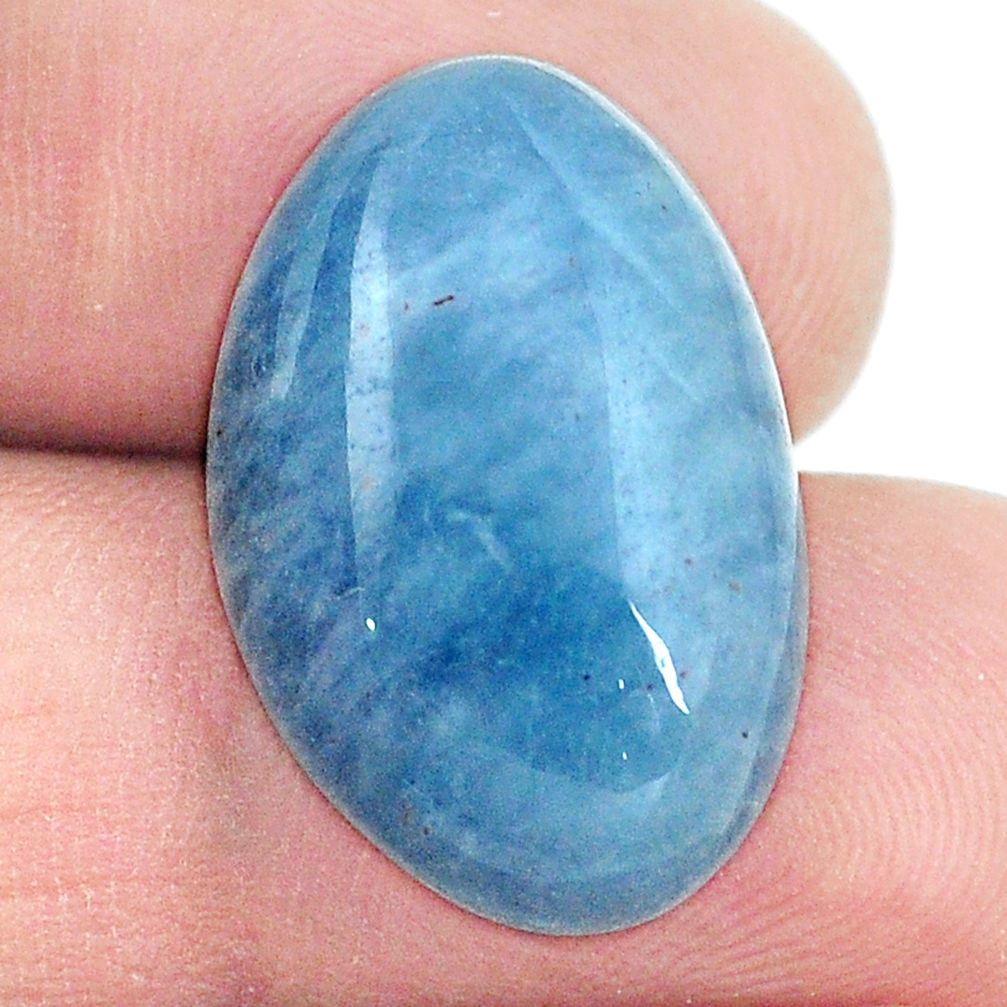 Natural 17.40cts aquamarine blue cabochon 22.5x15 mm oval loose gemstone s5272