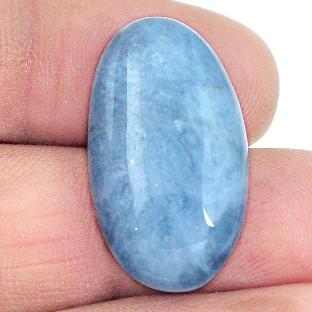 Natural 19.45cts aquamarine blue cabochon 26x15 mm oval loose gemstone s5277