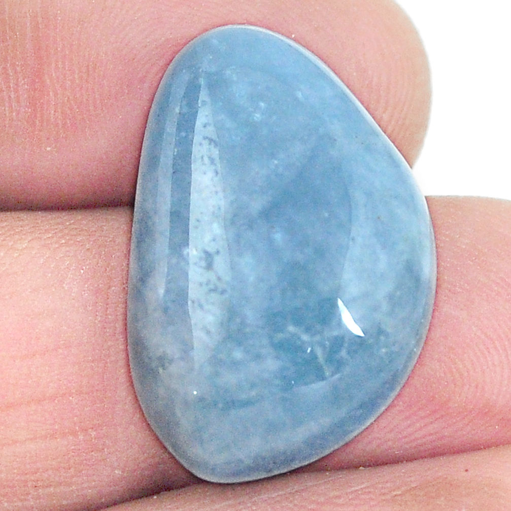 Natural 19.45cts aquamarine blue cabochon 24x15.5 mm fancy loose gemstone s5278