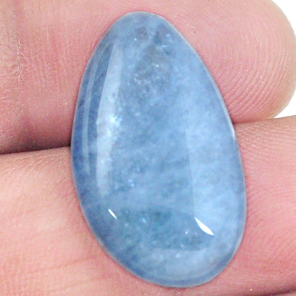 Natural 15.10cts aquamarine blue cabochon 25x14 mm pear loose gemstone s5279