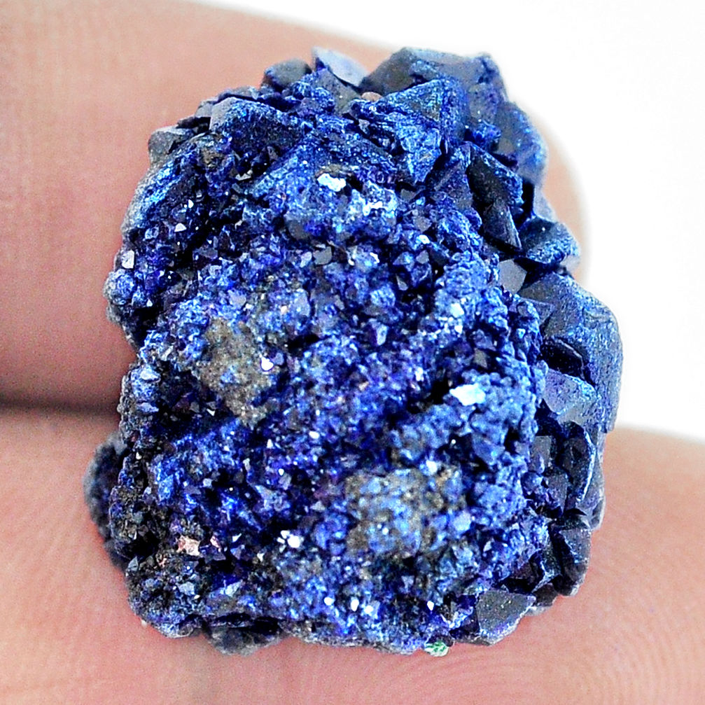 Natural 46.35cts azurite druzy blue rough 23x20 mm fancy loose gemstone s5405