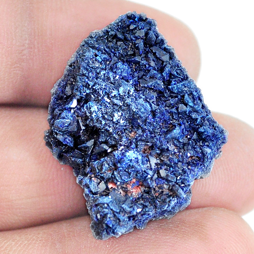 Natural 47.35cts azurite druzy blue rough 29x24 mm fancy loose gemstone s5412