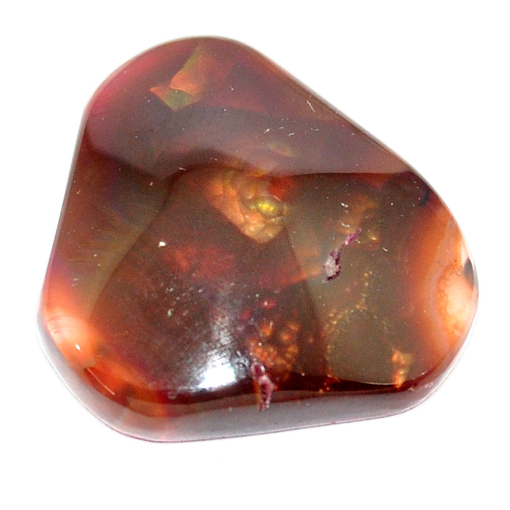 Natural 19.05cts mexican fire agate multi color 22x21 mm loose gemstone s5872