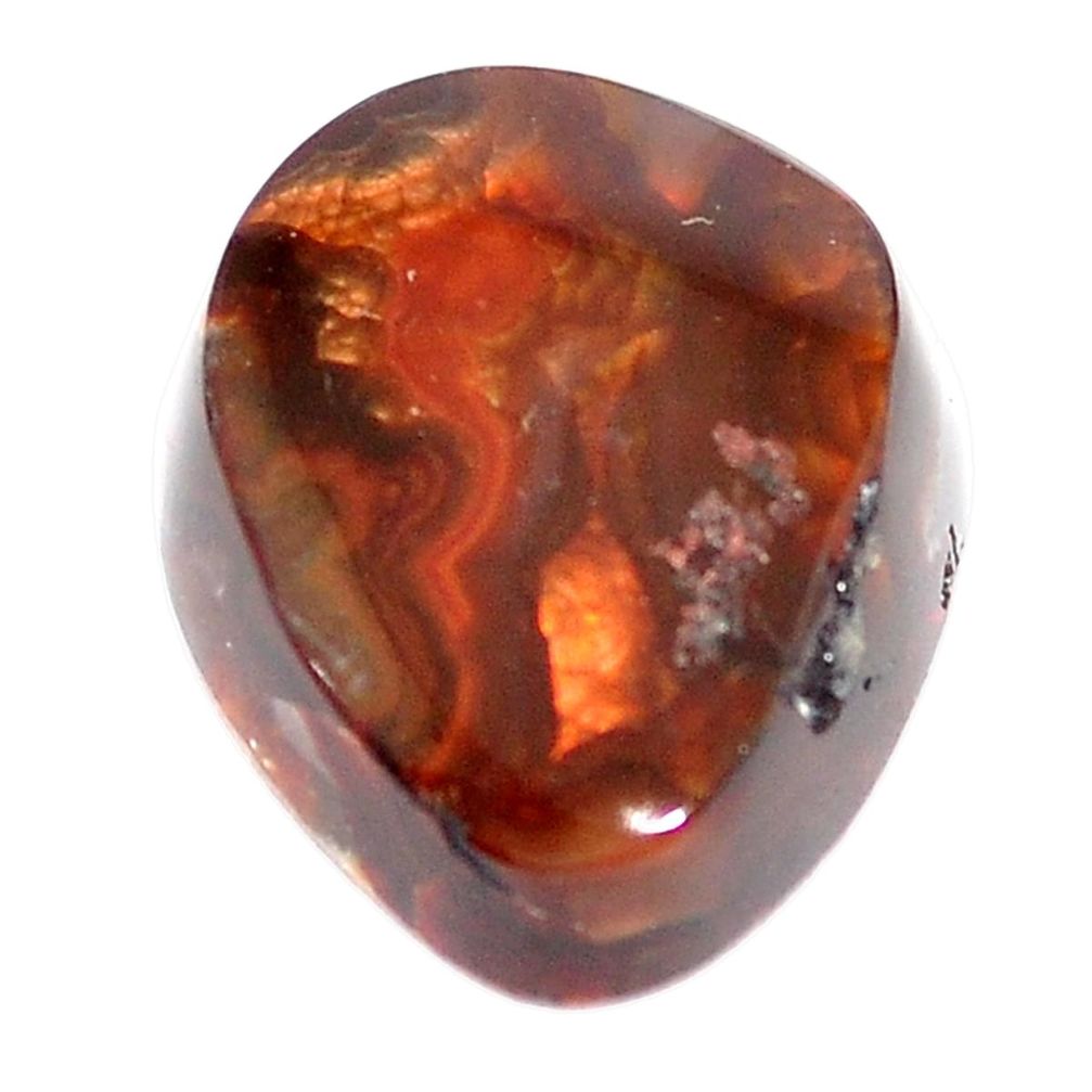 Natural 10.15cts mexican fire agate multi color 17x14.5 mm loose gemstone s5896