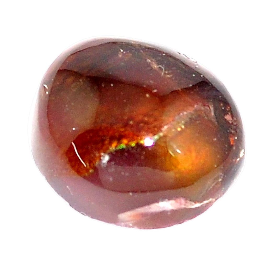 Natural 5.10cts mexican fire agate multi color 12.5x11 mm loose gemstone s5935